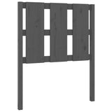 Testiera Letto Grigia 80,5x4x100 cm in Legno Massello di Pino