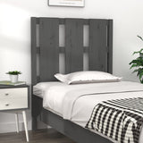 Testiera Letto Grigia 80,5x4x100 cm in Legno Massello di Pino