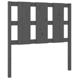 Testiera per Letto Grigia 105,5x4x100 cm Legno Massello di Pino