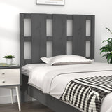 Testiera per Letto Grigia 105,5x4x100 cm Legno Massello di Pino