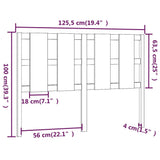 Testiera per Letto ambra 125,5x4x100 cm Legno Massello di Pino