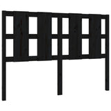Testiera per Letto Nera 145,5x4x100cm in Legno Massello di Pino