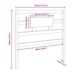 Testiera per Letto ambra 95,5x4x100cm in Legno Massello di Pino