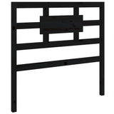 Testiera per Letto Nera 95,5x4x100 cm in Legno Massello di Pino