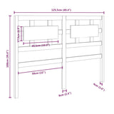 Testiera per Letto Nera 125,5x4x100cm in Legno Massello di Pino