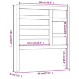 Testiera per Letto ambra 96x4x104 cm in Legno Massello di Pino