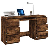 Scrivania Rovere Fumo 140x50x77 cm in Legno truciolato