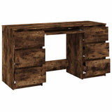 Scrivania Rovere Fumo 140x50x77 cm in Legno truciolato