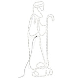 Figura Natalizia di Pastore e Agnello con 168 LED 102,5x35 cm