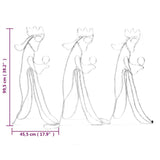 Figura Natalizia dei Tre Re Magi con 504 LED 99,5x45,5 cm