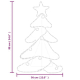 Figura Albero di Natale con 144 LED 88x56 cm