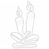Figura Natalizia Candele con 144 LED 70x42 cm