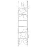 Figura Pieghevole Babbo Natale su Scala con 552 LED 50x200 cm