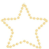 Figura Stella Natalizia con 48 LED Bianco Caldo 56 cm