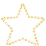 Figura Stella Natalizia con 48 LED Bianco Caldo 56 cm
