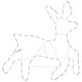Figura Renna Natalizia con 72 LED Bianco Caldo 57x55x4,5 cm