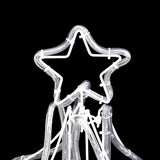 Figura Albero Natale Pieghevole con LED Bianco Caldo 87x87x93cm