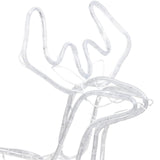 Figura Natale Renna Testa Mobile Bianco Freddo 76x42x87 cm