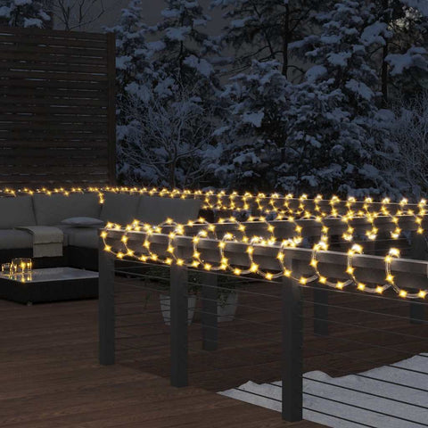 Stringa di Luci con 1200 LED Bianco Caldo 50 m in PVC