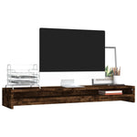 Supporto per Monitor Rovere Fumo 100x24x13 cm Legno truciolato