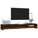 Supporto per Monitor Rovere Fumo 100x24x13 cm Legno truciolato