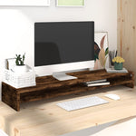 Supporto per Monitor Rovere Fumo 100x24x13 cm Legno truciolato