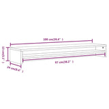 Supporto Monitor Grigio Sonoma 100x24x13cm in Legno truciolato