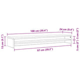 Supporto Monitor Grigio Sonoma 100x24x13cm in Legno truciolato