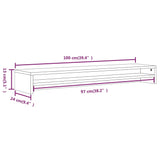 Supporto Monitor Rovere Marrone 100x24x13 cm Legno truciolato