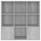 Libreria Grigio Sonoma 98x30x98 cm