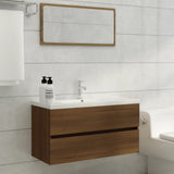 Mobile Lavabo Rovere Marrone 90x38,5x45 cm in Legno truciolato