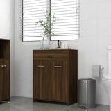 Armadietto Bagno Rovere Marrone 60x33x80 cm Legno tecnico