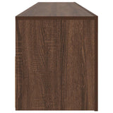 Mobile Porta TV con Luci LED Rovere Marrone 120x35x40 cm