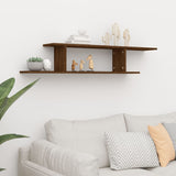 Scaffale TV Parete Rovere Marrone 125x18x23cm Legno truciolato