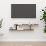 Scaffale TV Parete Rovere Marrone 125x18x23cm Legno truciolato