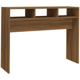 Tavolino Consolle Rovere Marrone 105x30x80 cm Legno truciolato