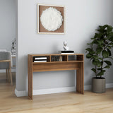 Tavolino Consolle Rovere Marrone 105x30x80 cm Legno truciolato