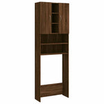 Mobile per Lavatrice Rovere Marrone 64x25,5x190 cm