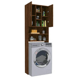 Mobile per Lavatrice Rovere Marrone 64x25,5x190 cm