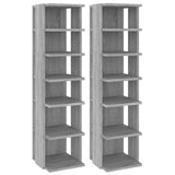 Scarpiere 2 pz Grigio Sonoma 27,5x27x102cm in Legno truciolato