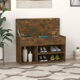 Scarpiera Rovere Fumo 80x30x45 cm in Legno truciolato