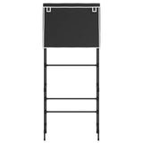 Rastrelliera per Lavatrice 2 Livelli Nera 71x29,5x170,5cm Ferro