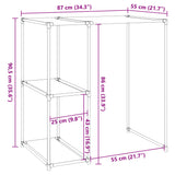 Rastrelliera per Lavatrice Nera 87x55x90,5 cm Ferro