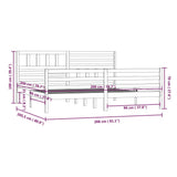 Giroletto Grigio in Legno Massello di Pino 200x200 cm