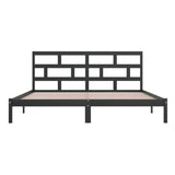 Giroletto Nero in Legno Massello di Pino 200x200 cm