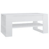 Tavolino da Salotto Bianco 102x55x45 cm in Legno truciolato