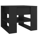 Tavolino da Salotto Nero 55,5x55x45 cm in Legno truciolato