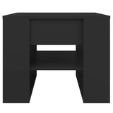 Tavolino da Salotto Nero 55,5x55x45 cm in Legno truciolato