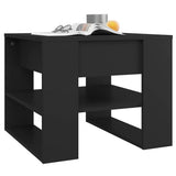 Tavolino da Salotto Nero 55,5x55x45 cm in Legno truciolato