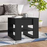 Tavolino da Salotto Nero 55,5x55x45 cm in Legno truciolato